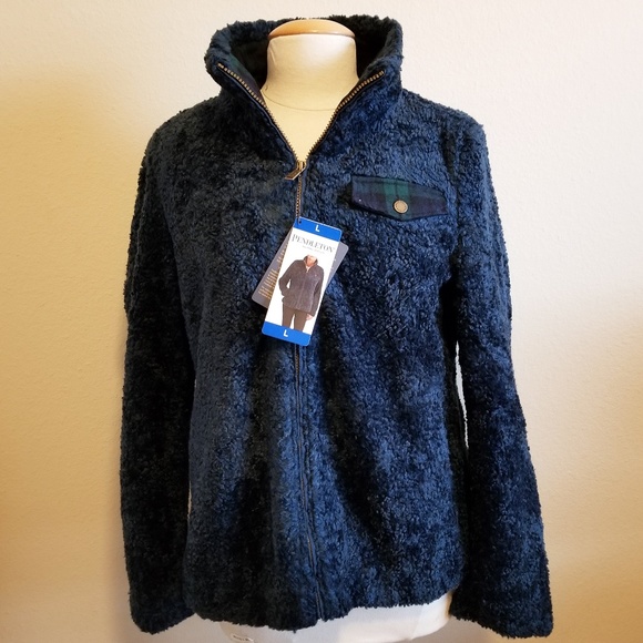 Pendleton Jackets & Blazers - Pendleton Ladies' Fuzzy Zip Jacket Blue NWT